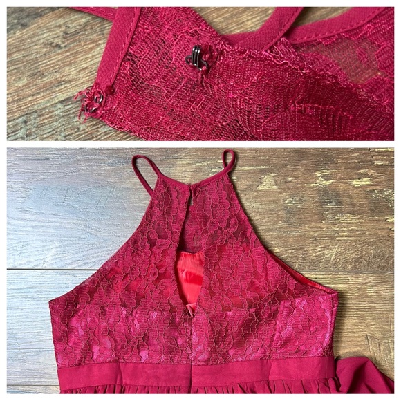 NWOT Kids Halter Chiffon Maxi Dress - Picture 4 of 10